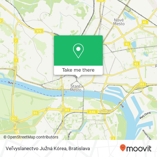 Veľvyslanectvo Južná Kórea map