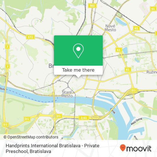 Handprints International Bratislava - Private Preschool map