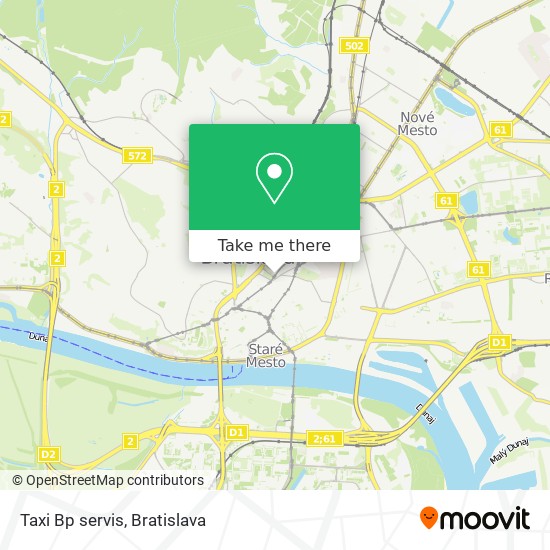 Taxi Bp servis map