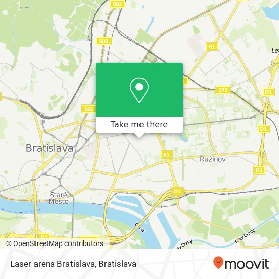 Laser arena Bratislava map