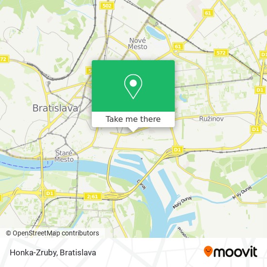 Honka-Zruby map