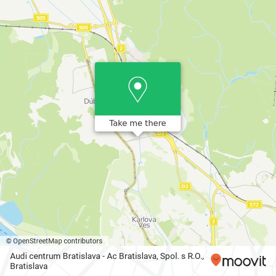 Audi centrum Bratislava - Ac Bratislava, Spol. s R.O. map