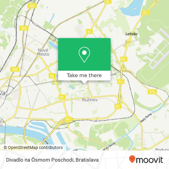 Divadlo na Ôsmom Poschodí map