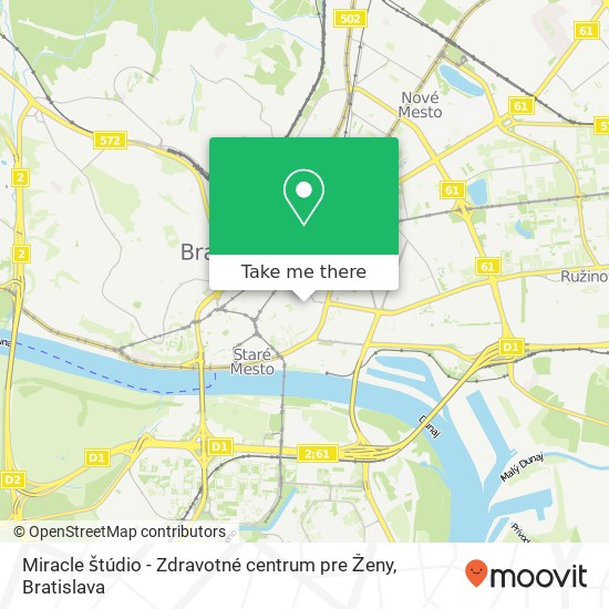 Miracle štúdio - Zdravotné centrum pre Ženy map