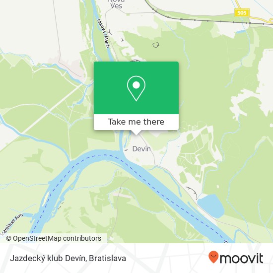 Jazdecký klub Devín map