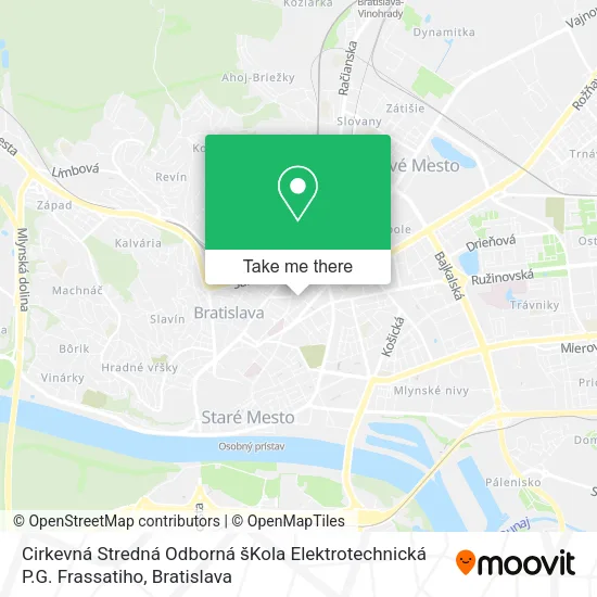 Cirkevná Stredná Odborná šKola Elektrotechnická P.G. Frassatiho map