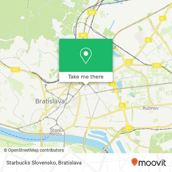 Starbucks Slovensko map