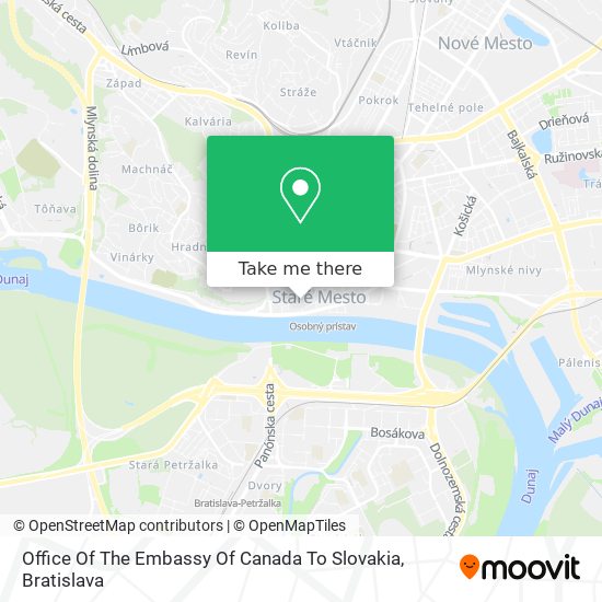 Office Of The Embassy Of Canada To Slovakia map