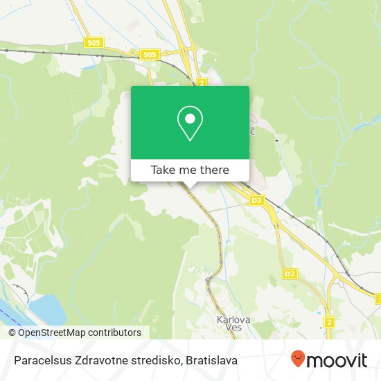 Paracelsus Zdravotne stredisko map