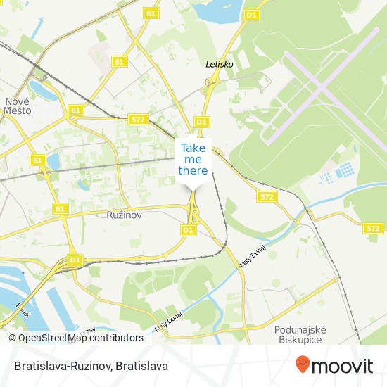 Bratislava-Ruzinov map