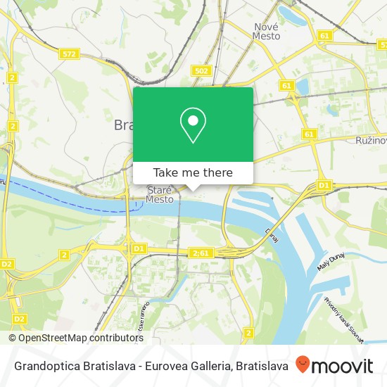 Grandoptica Bratislava - Eurovea Galleria map