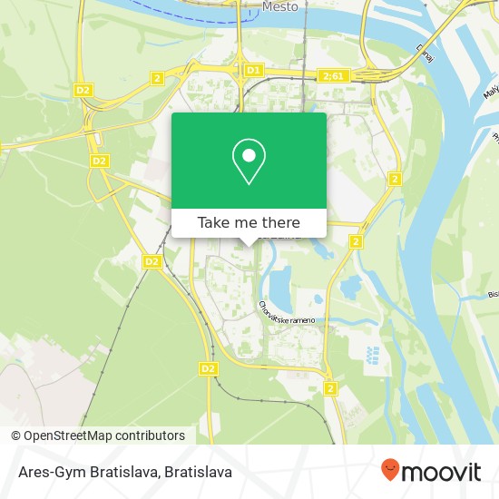 Ares-Gym Bratislava map