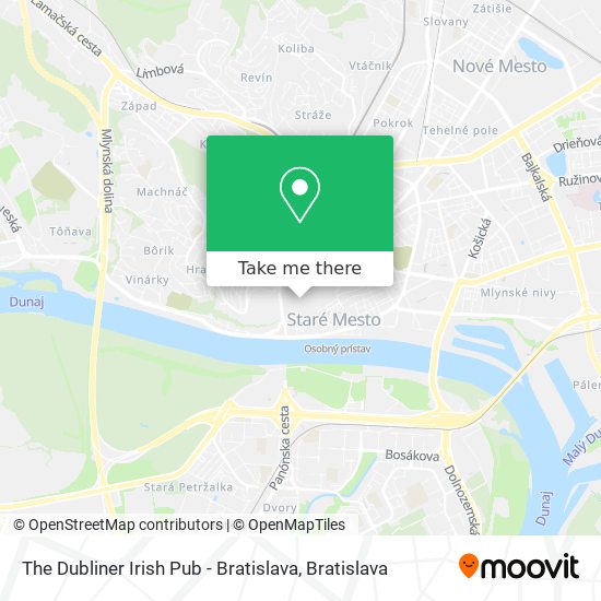 The Dubliner Irish Pub - Bratislava map