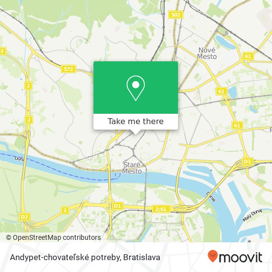 Andypet-chovateľské potreby map