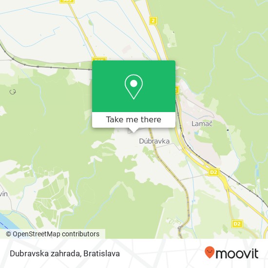 Dubravska zahrada map