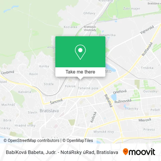 BabíKová Babeta, Judr. - NotáRsky úRad map