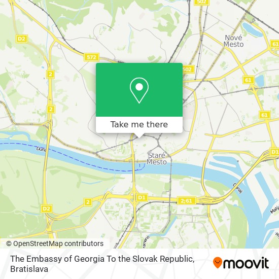 The Embassy of Georgia To the Slovak Republic map