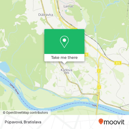 Púpavová map