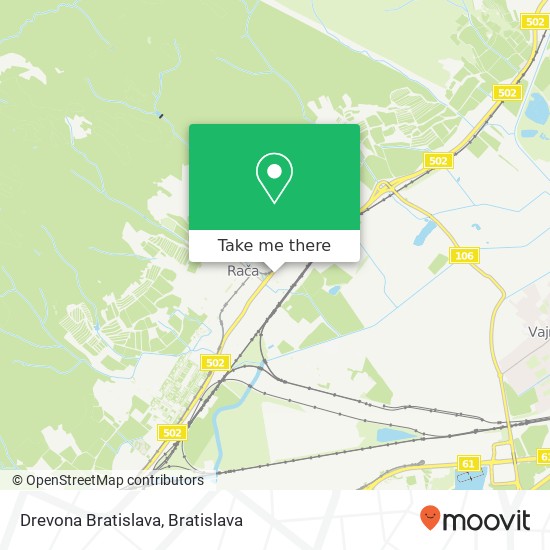 Drevona Bratislava map