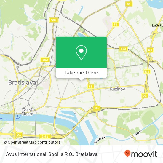 Avus International, Spol. s R.O. map
