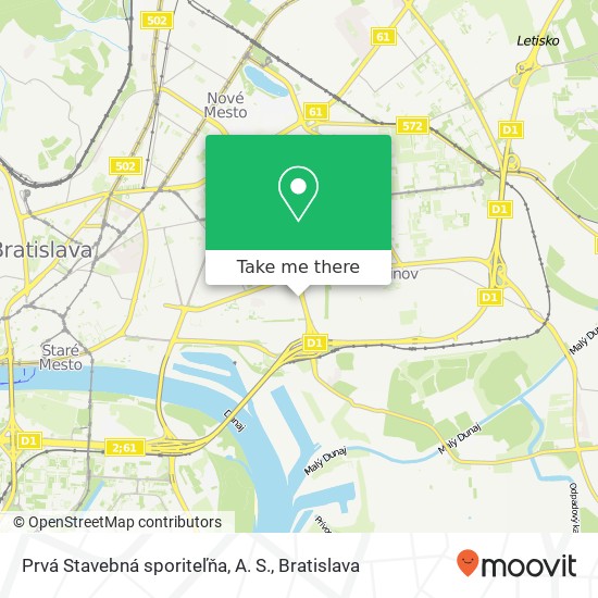 Prvá Stavebná sporiteľňa, A. S. map