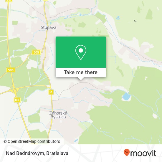 Nad Bednárovým map