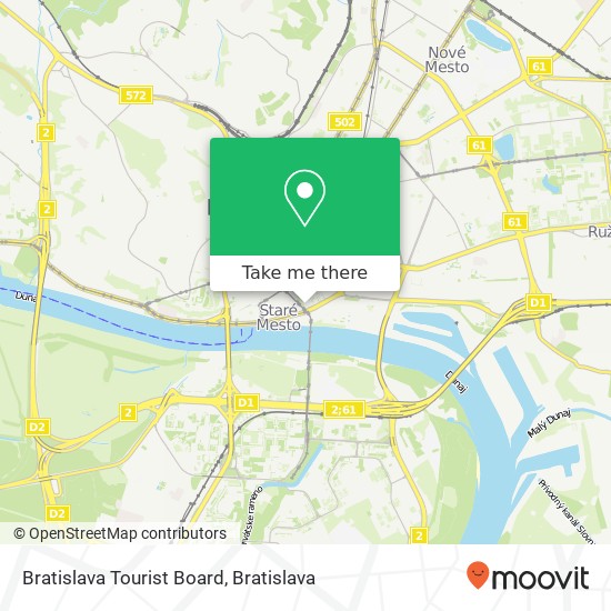 Bratislava Tourist Board map
