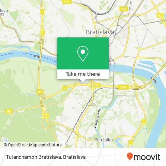 Tutanchamon Bratislava map