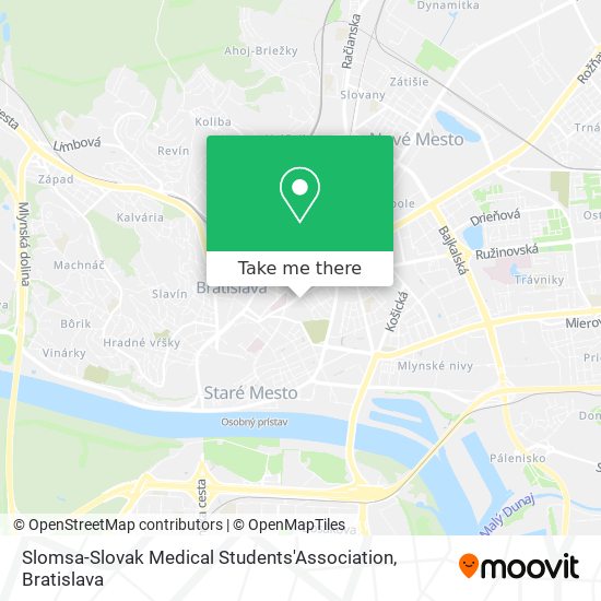 Slomsa-Slovak Medical Students'Association map