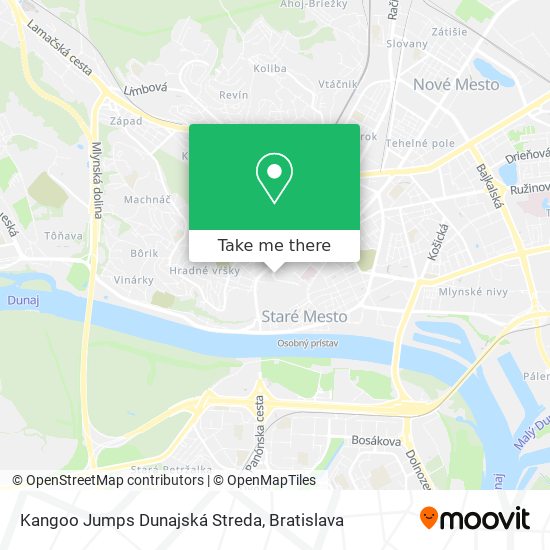 Kangoo Jumps Dunajská Streda map