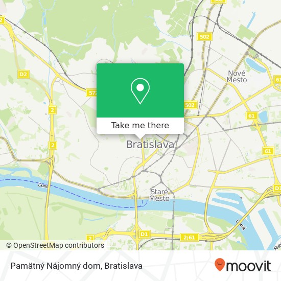 Pamätný Nájomný dom map