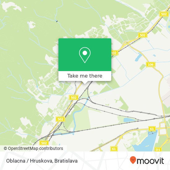 Oblacna / Hruskova map