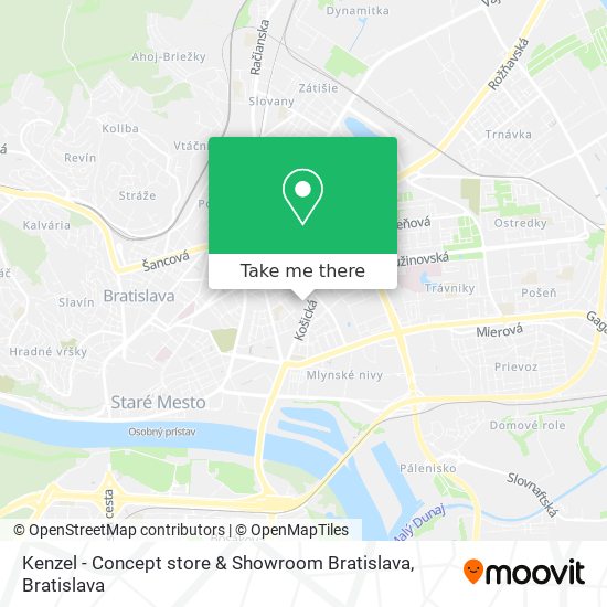 Kenzel - Concept store & Showroom Bratislava map