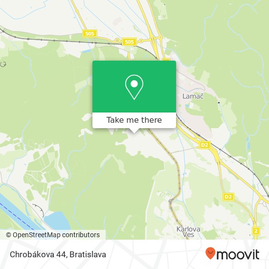 Chrobákova 44 map