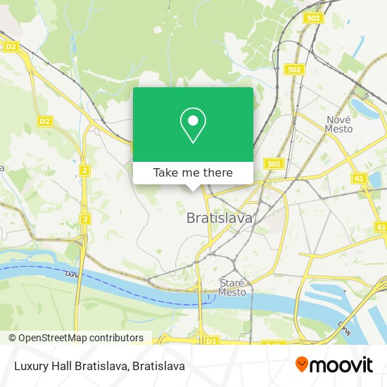 Luxury Hall Bratislava map