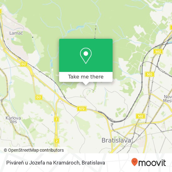 Piváreň u Jozefa na Kramároch map