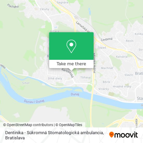 Dentinika - Súkromná Stomatologická ambulancia map
