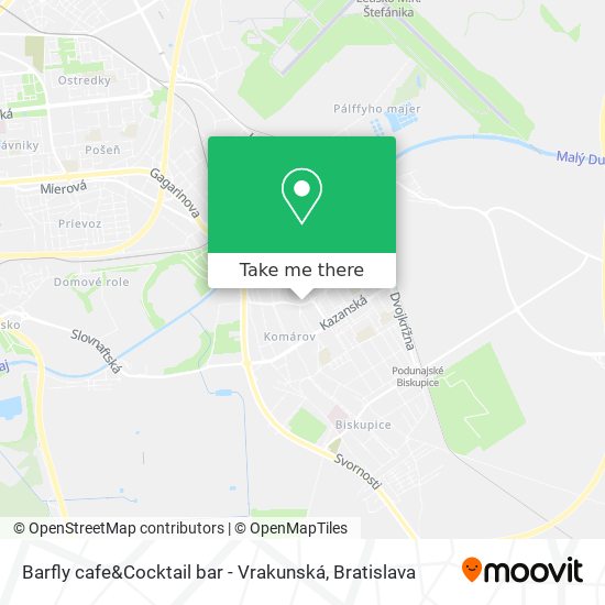 Barfly cafe&Cocktail bar - Vrakunská map