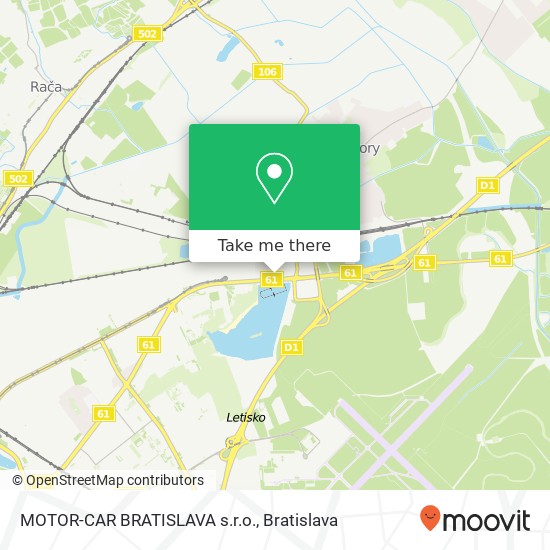 MOTOR-CAR BRATISLAVA s.r.o. map