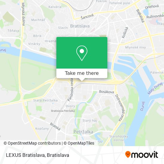 LEXUS Bratislava map