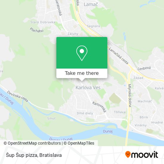 Šup Šup pizza map