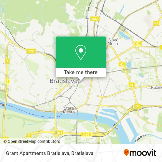 Grant Apartments Bratislava map