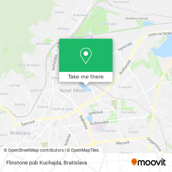 Flinstone pub Kuchajda map