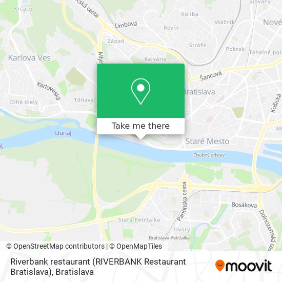 Riverbank restaurant (RIVERBANK Restaurant Bratislava) map