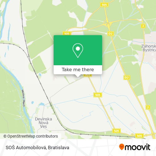 SOŠ Automobilová map