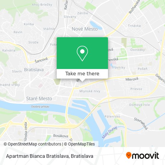 Apartman Bianca Bratislava map