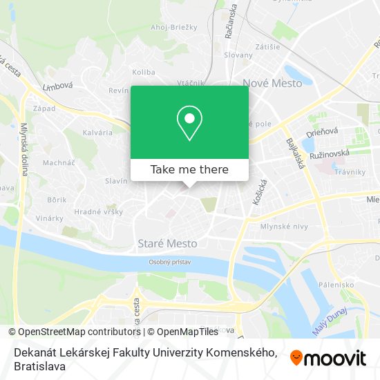 Dekanát Lekárskej Fakulty Univerzity Komenského map