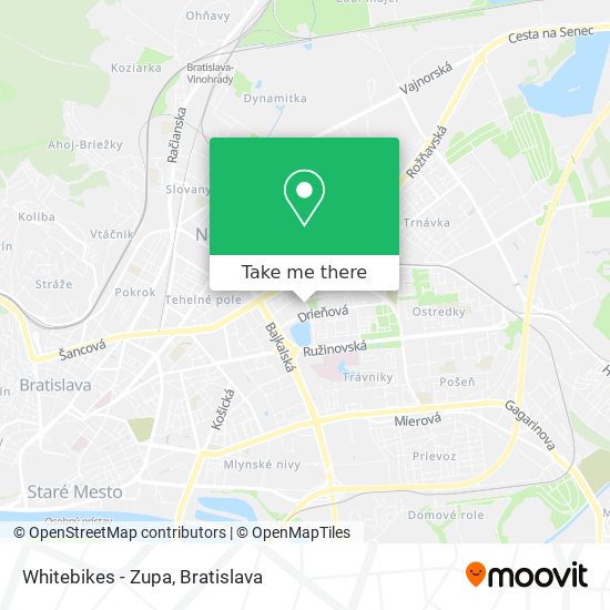 Whitebikes - Zupa map