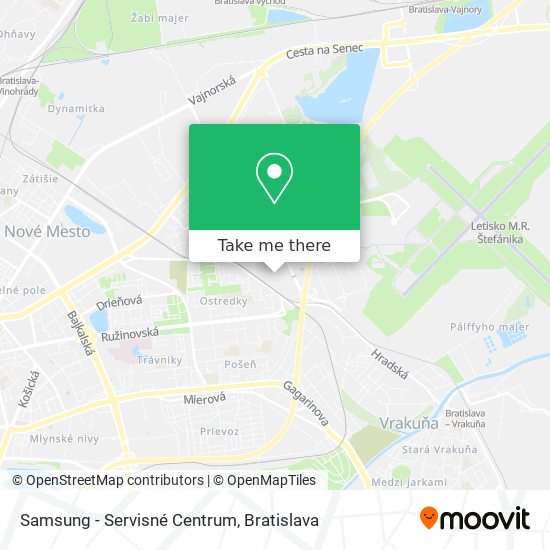 Samsung - Servisné Centrum map