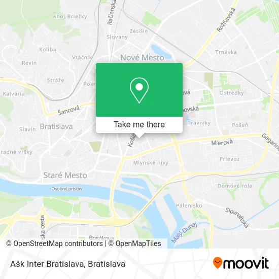 Ašk Inter Bratislava map